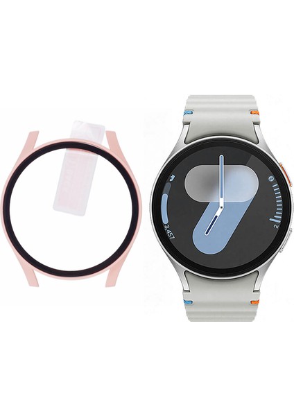 Samsung Galaxy Watch7 Temperli Cam Ekran Filmi ile 40MM Sert Pc Izle Kılıfı (Yurt Dışından)