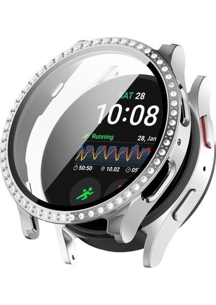 Samsung Galaxy Watch7 40MM Elektrokaplama Sert Pc Saat Kapağı, Temperli Cam Filmi (Yurt Dışından)