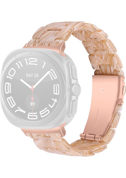 Samsung Galaxy Watch Ultra 47MM Su Geçirmez Reçine Akrilik Saat Kayışı (Yurt Dışından)