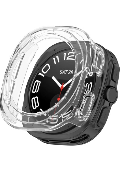 Samsung Galaxy Watch Ultra 47MM Sert Pc Kasası Yarım Koruma Saat Kılıfı (Temperli Cam Ekran Filmi Olmadan) (Yurt Dışından)