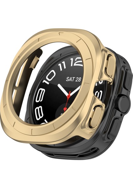 Samsung Galaxy Watch Ultra 47MM Sert Pc Kasası Yarım Koruma Saat Kılıfı (Temperli Cam Ekran Filmi Olmadan) (Yurt Dışından)