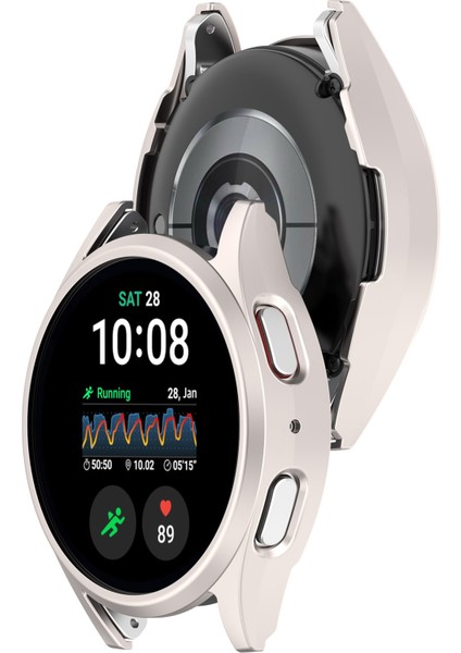 Samsung Galaxy Watch7 40MM Pc Yarım Wrap Saat Kapak Koruyucu (Temperli Cam Ekran Filmi Olmadan) (Yurt Dışından)