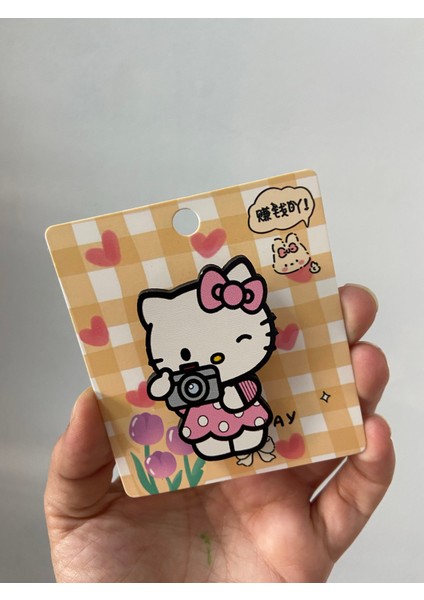 Sanrio Kawai Kuromi My Melodi Melody Hello Kitty Ahşap Rozet Çanta Süsü Y2K Kpop Anime Hediye