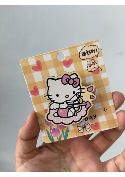 Sanrio Kawai Kuromi My Melodi Melody Hello Kitty Ahşap Rozet Çanta Süsü Y2K Kpop Anime Hediye