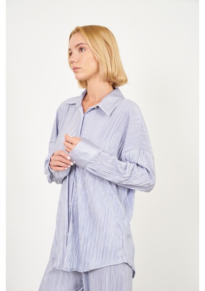 Piliseli Örme Gömlek-Gri indirimleri