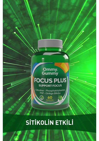 Focus Plus Odaklanma Ve Hafıza Vitamini 60 Adet ( Sitikolin, Fosfodilserin, Ginkgo Biloba )