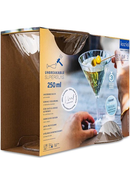 Superglas No:12 2'li Set 250 ml Şeffaf