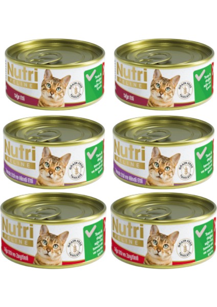 Nutri Feline Karışık Tat Serisi Yaş Kedi Maması 6X85 gr