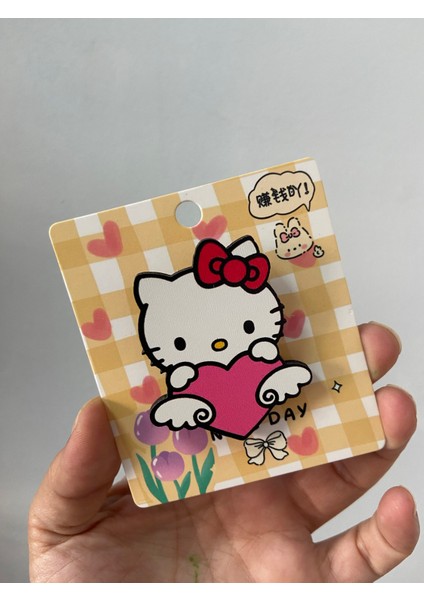 Sanrio Kawai Kuromi My Melodi Melody Hello Kitty Ahşap Rozet Çanta Süsü Y2K Kpop Anime Hediye