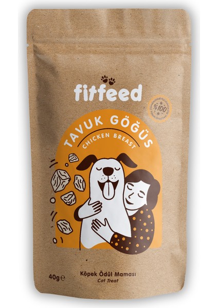 Freeze-Dried Çiğ Tavuk Göğüs Köpek Ödülü 40g