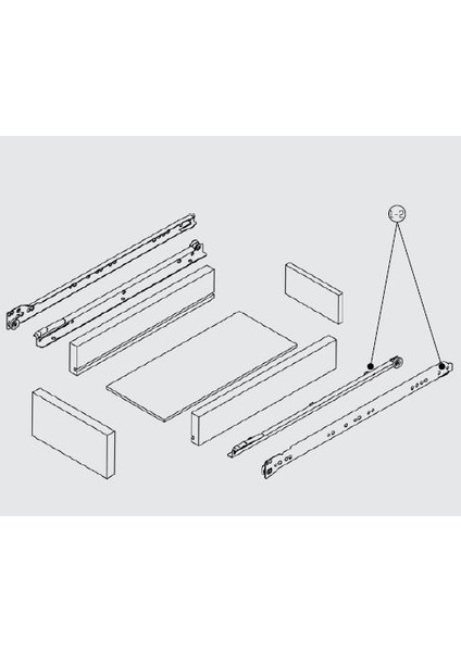 450 mm Bantlı Metal Ray Set Beyaz