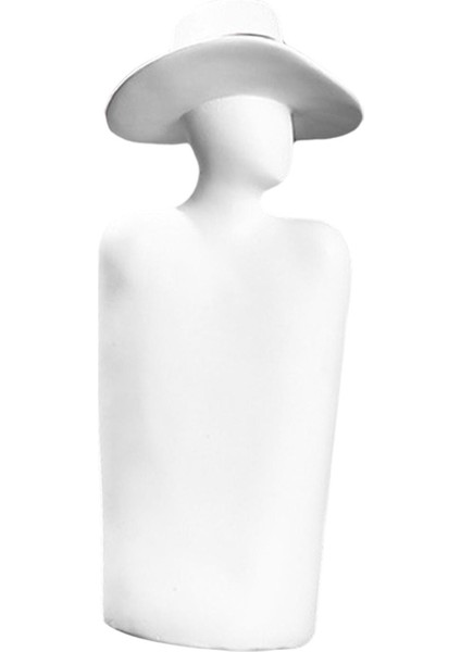 Şapkalı Modern Kadın Figürleri Heykel Süsü Çağdaş 9X9X21.5CM (Yurt Dışından)