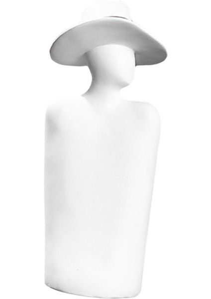Şapkalı Modern Kadın Figürleri Heykel Süsü Çağdaş 9X9X21.5CM (Yurt Dışından)