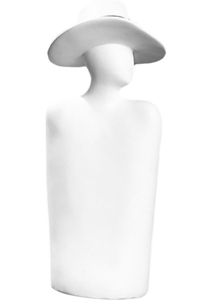 Şapkalı Modern Kadın Figürleri Heykel Süsü Çağdaş 9X9X21.5CM (Yurt Dışından)