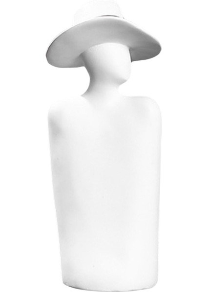 Şapkalı Modern Kadın Figürleri Heykel Süsü Çağdaş 9X9X21.5CM (Yurt Dışından)