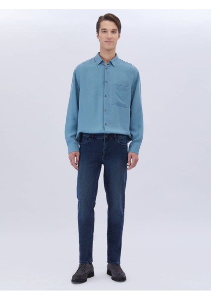 Koyu Mint Fitilli Oversize Fit Dokuma Casual Gömlek fiyatları
