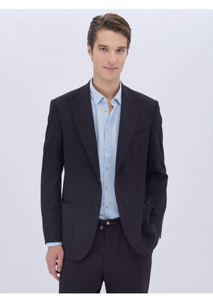 Lacivert Mikro Modern Fit Takım Elbise