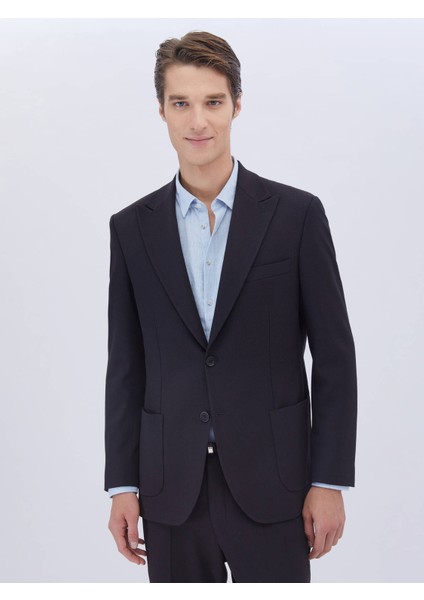 Lacivert Mikro Modern Fit Takım Elbise