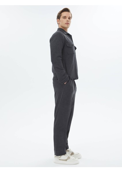 Antrasit Mikro Modern Fit Takım Elbise