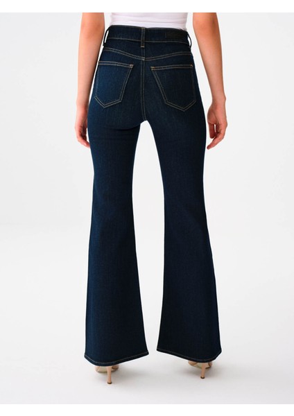 Kadın Jean Pantolon Lacivert LF2037962 Long Flare