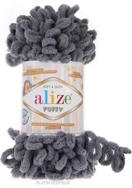 Puffy 5'li Paket (5X100GR) El Örgü Ipi ( 87 Koyu Gri) fiyatları