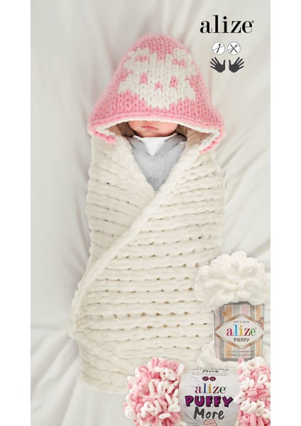 Puffy 5'li Paket (5X100GR) El Örgü Ipi ( 87 Koyu Gri) fırsatları