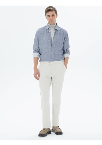 Mavi Desenli Regular Fit Dokuma Casual Gömlek fiyatları
