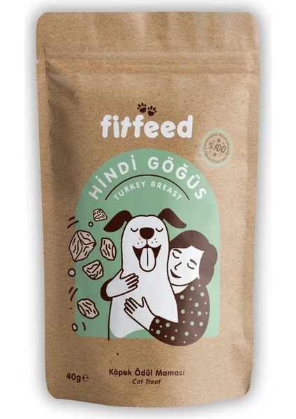 Freeze-Dried Çiğ Hindi Göğüs Köpek Ödülü 40g