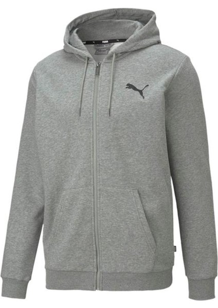Ess Small Logo Fz Hoodie Medium Gray Erkek Sweatshırt 58670453