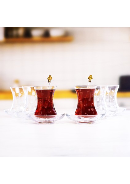 Bambu Kesme Dekorlu 12 Parça Çay Takımı fiyatları