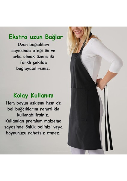 Boyun Ayarlı, Su Geçirmez, Cepli Şef, Aşçı, Cafe, Barista, Kuaför, Ressam ve Çiçekçi Önlükleri