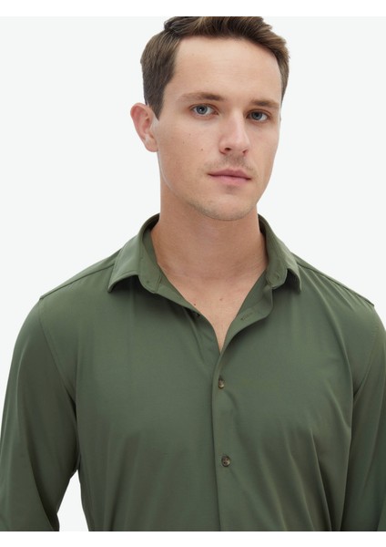 Haki Regular Fit Casual Gömlek modelleri