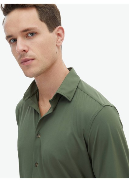 Haki Regular Fit Casual Gömlek fırsatları