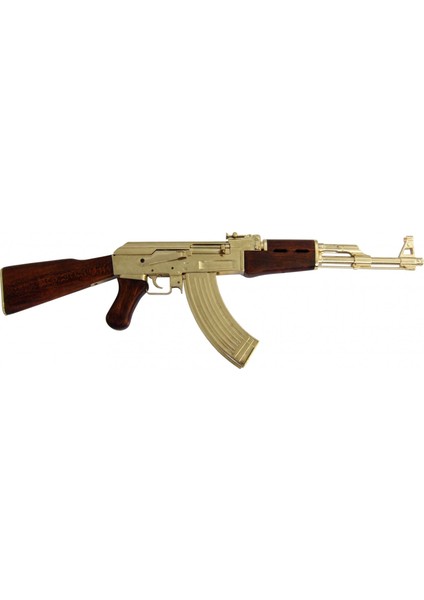 Gold AK47 Rifle 1947 Russia 87CM Koleksiyon Obje