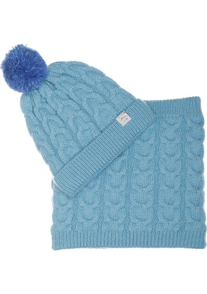 Sayra 2li Çocuk Bere Set 8-12 Yaş Fo 5184 Turkuaz