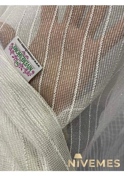 Greek Gümüş Fitilli 1/3 Sık Pileli Tül Perde modelleri