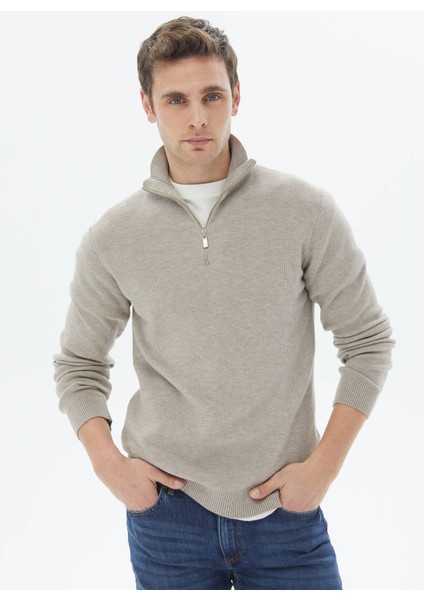 Vizon Desenli Triko Kazak