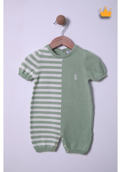 Babyhola Pamuk Kız Erkek Bebek Triko Tulum 13778