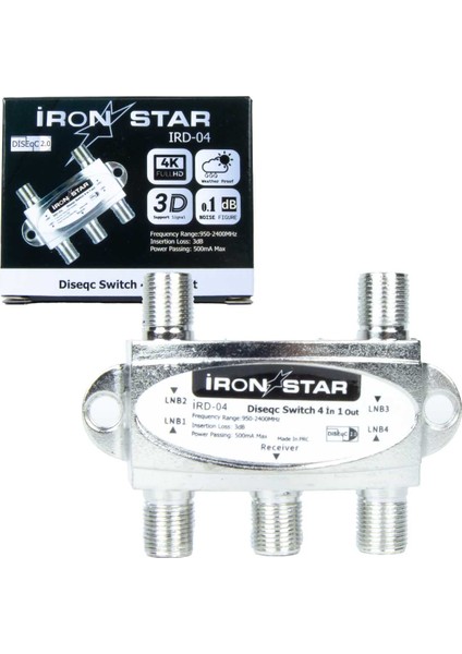 Ird 04 Ironstar 4 In 1 Out Dıseqc Swıtch 950-2400MHZ;CLASS