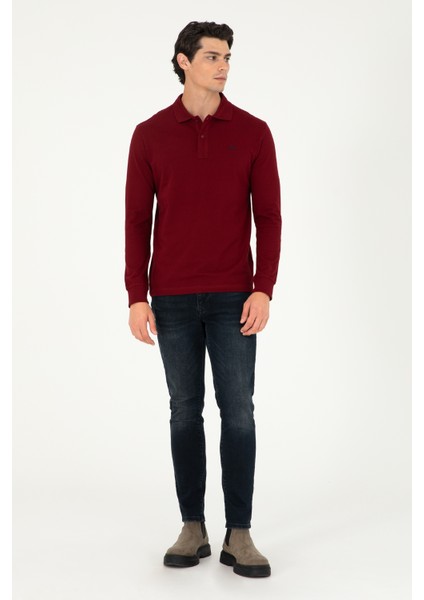 U.S. Polo Assn. Erkek Bordo Sweatshirt 50295169-VR014