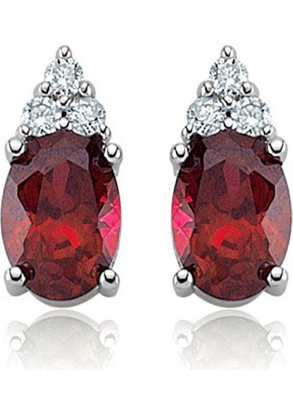 1.50 Karat Pırlanta Yakut Küpe