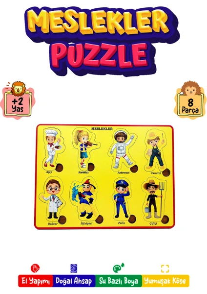 212TOYZZAHŞAP Meslekler Sök Tak Puzzle Oyuncak