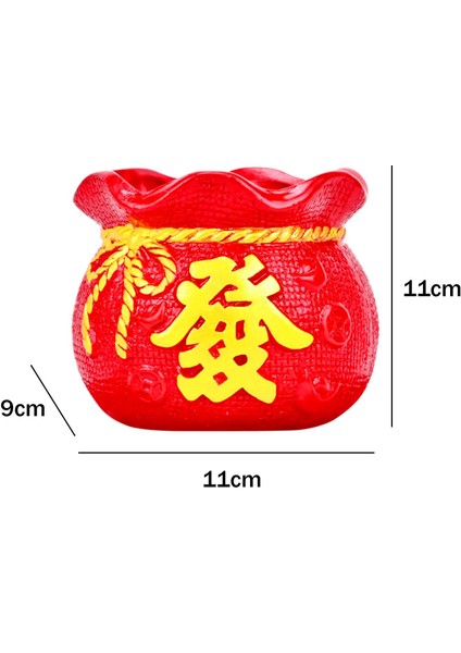 Fortune Bag Heykeli, Dekoratif Heykelcik Cep Şekli Koleksiyonu Reçine I Çiçek Hatıra Odası Ğum Günü (Yurt Dışından)