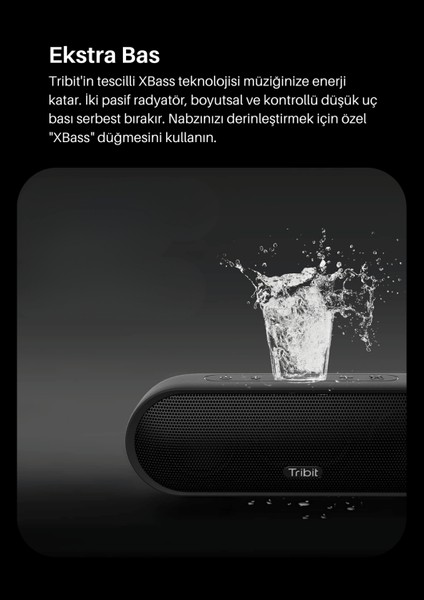 BTS25 Maxsound Plus 2X12W 20 Saat Oynatma Süresi Ipx7 Su Geçirmez Taşınabilir Tws Bluetooth Hoparlör Siyah