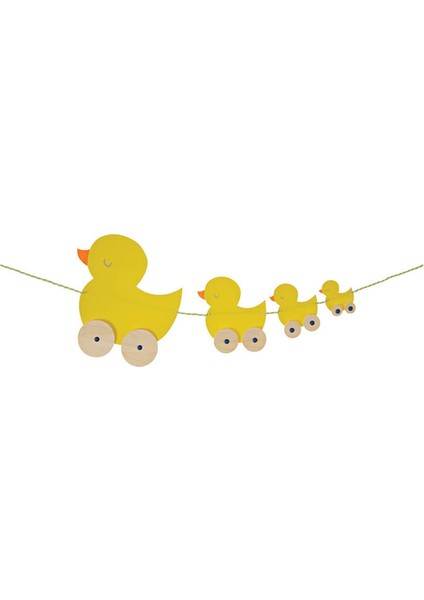 Meri Meri - Duck Train Garland Card - Ördek Tren Tebrik Kartı