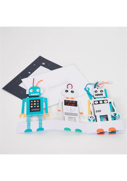 Meri Meri - Robot Card - Robot Tebrik Kartı