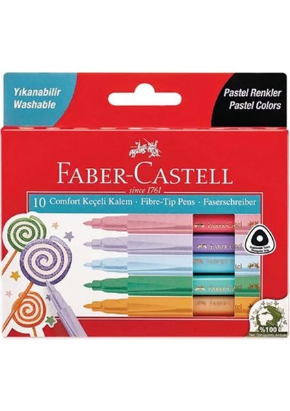 Faber Comfort Keçeli Kalem Pastel Renkler 5062000011000