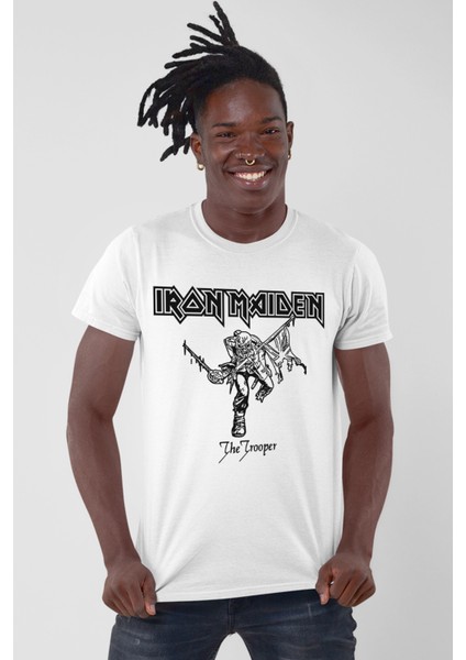 Iron Maiden Beyaz Erkek Tişört