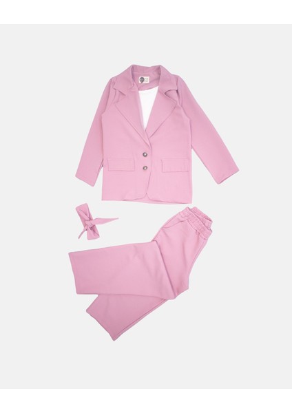 Genç Kız 4'lü Set Ceket & Pantolon Takım