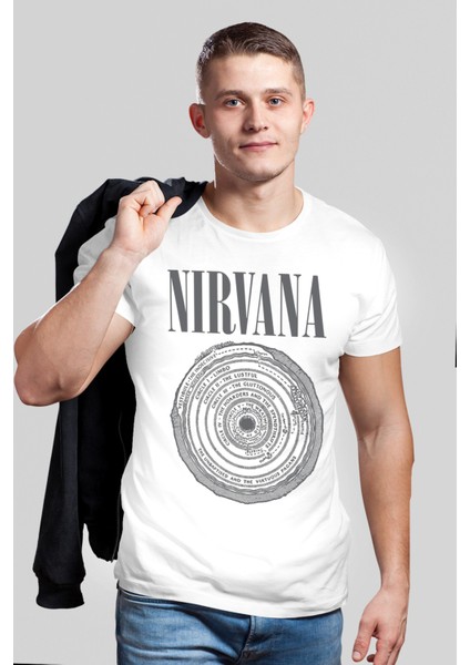Daire Daire Nirvana Beyaz Erkektişört